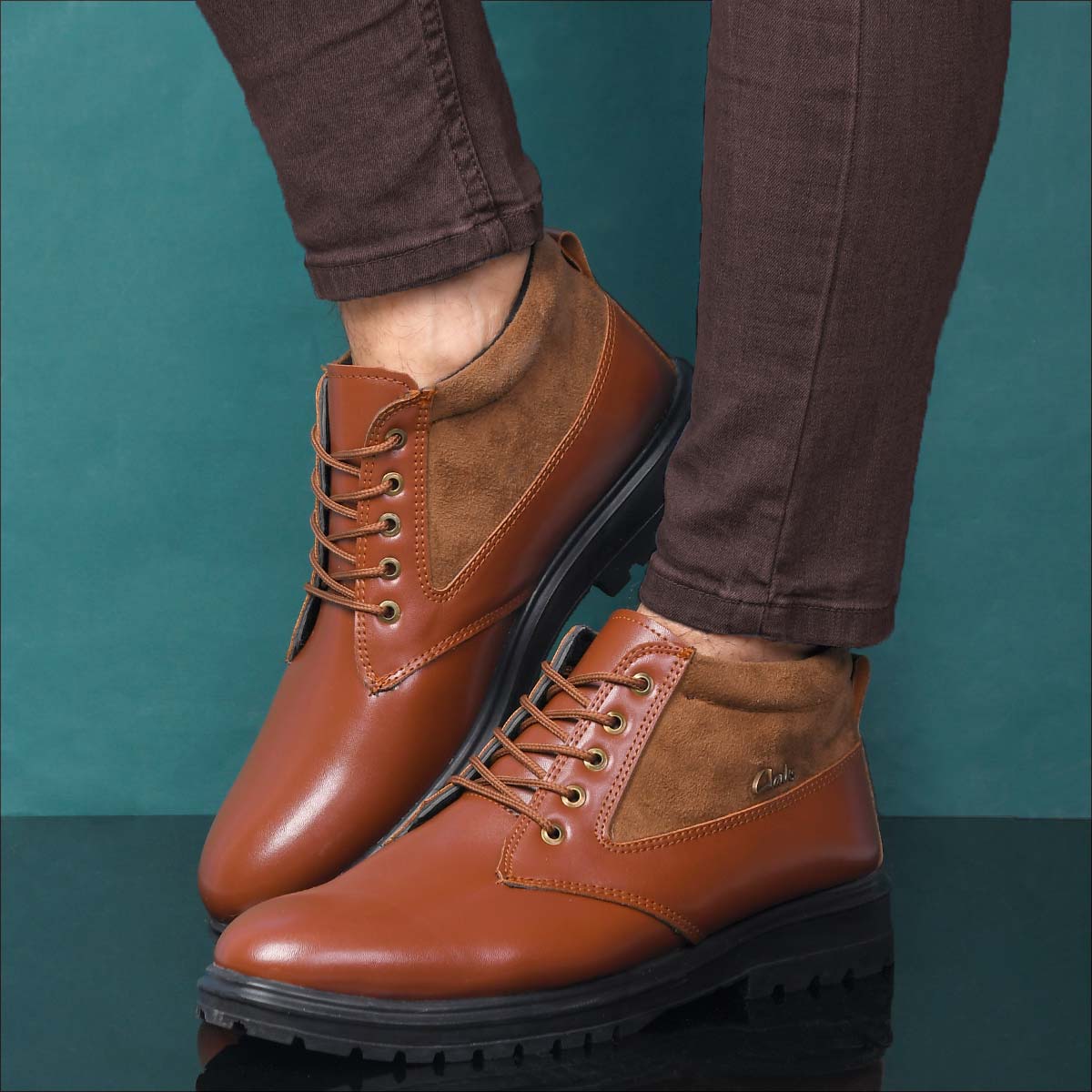 کفش ساقدار مردانه قهوه ای روشن مدل Bonshad