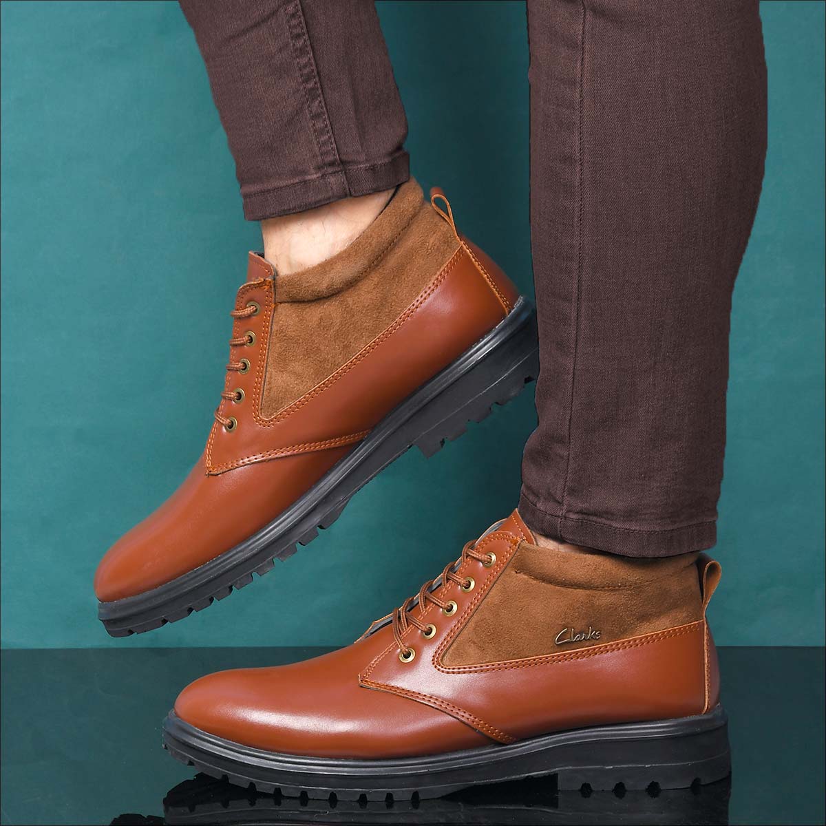 کفش ساقدار مردانه قهوه ای روشن مدل Bonshad