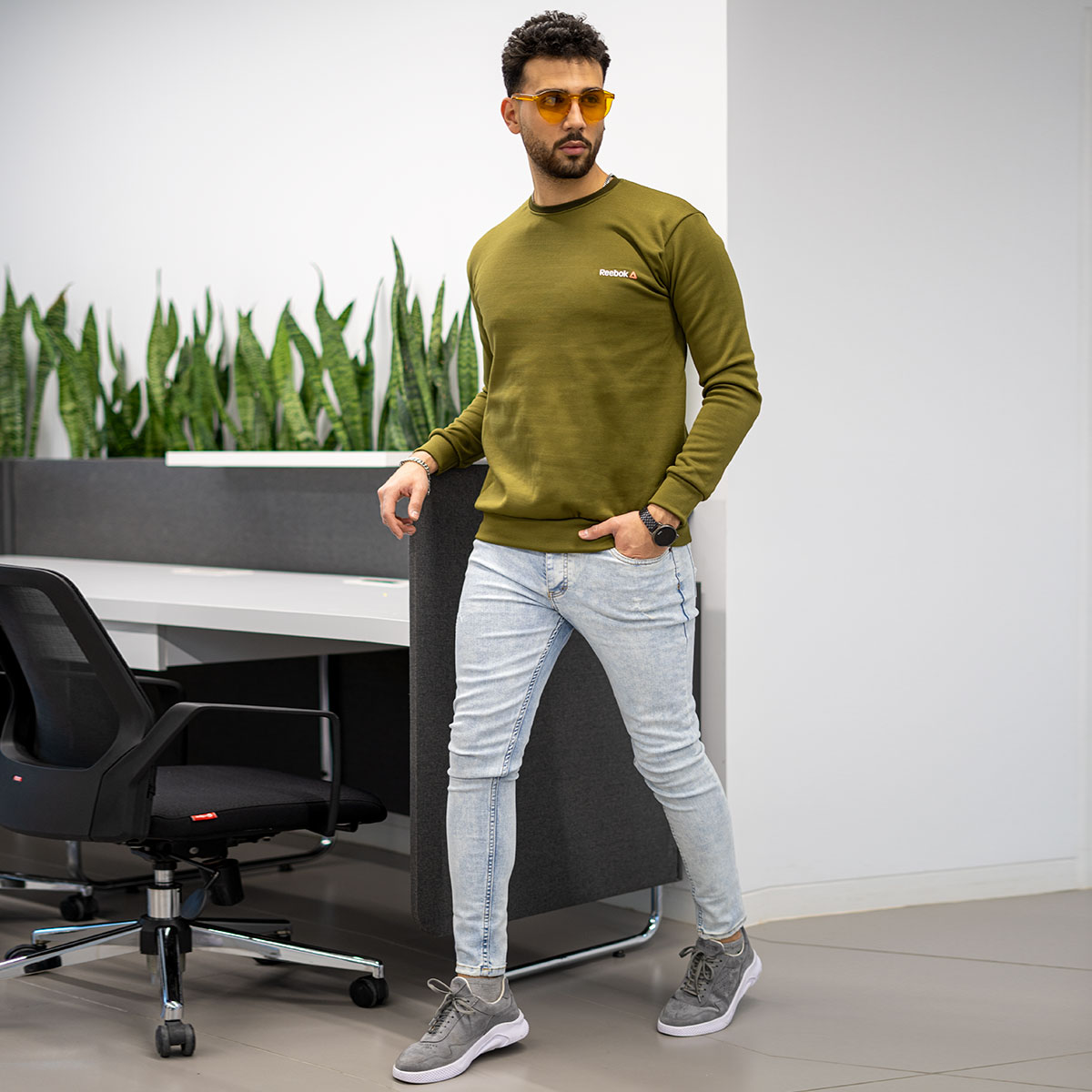 پلیور تو کرکی مردانه سبزمدل Zaniar