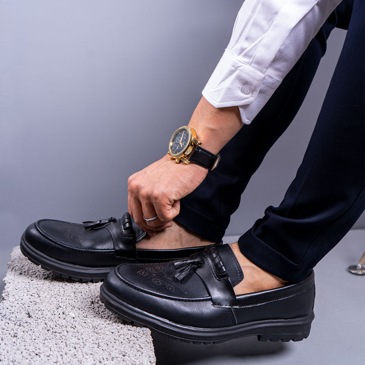 كالج مردانه مشكي مدل Farly