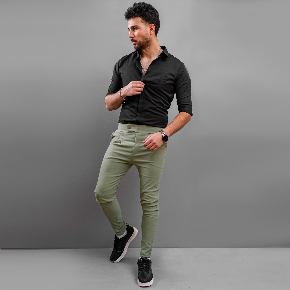 شلوار اسلش مردانه ARIF (سبز )