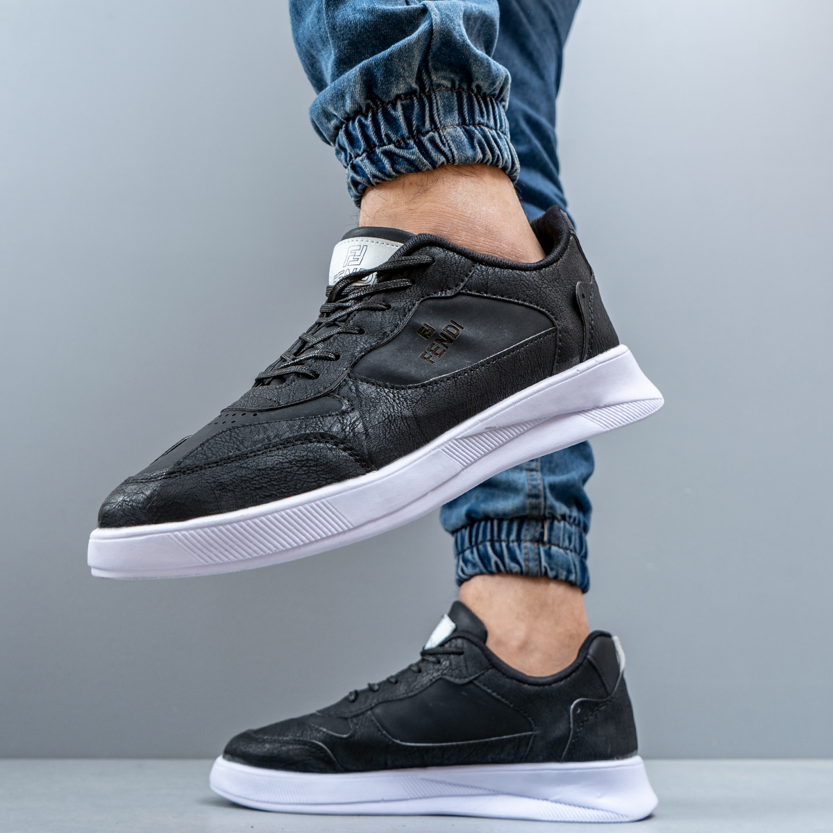 کفش فندی مشکی مردانه مدل Vidash