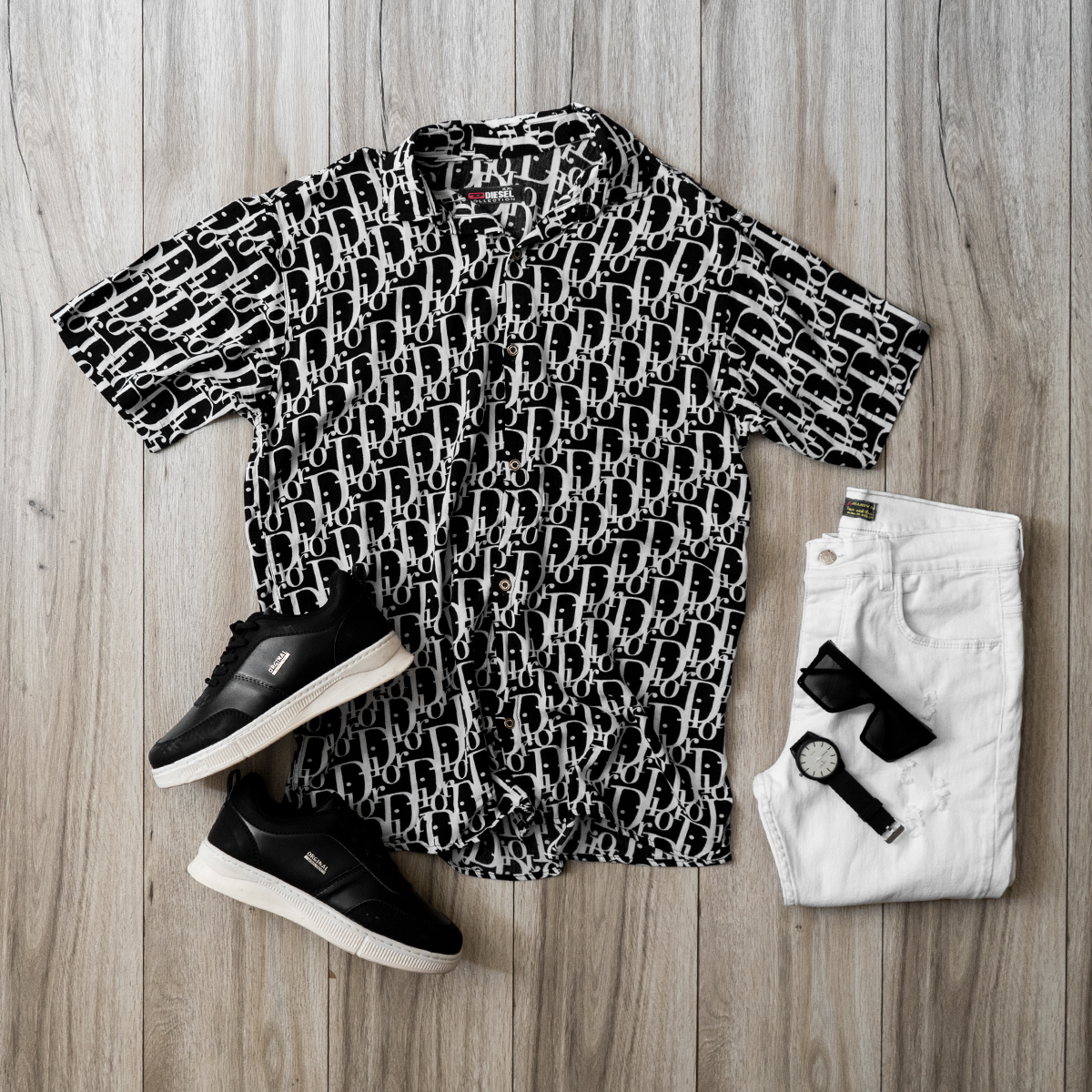 پیراهن هاوایی(T) مردانه مدل Waly