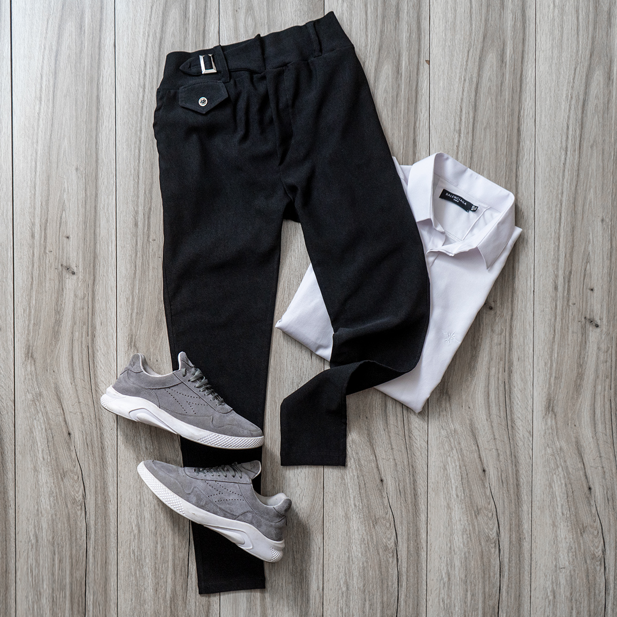 شلوار تك سگك مردانه مشكي مدل Remin