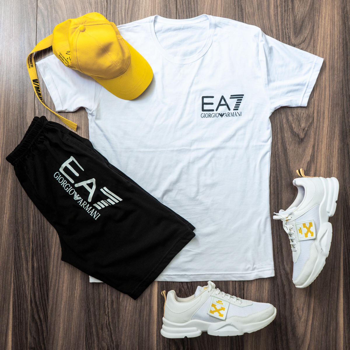 ست تیشرت شلوارک EA7 مردانه مدل LORD