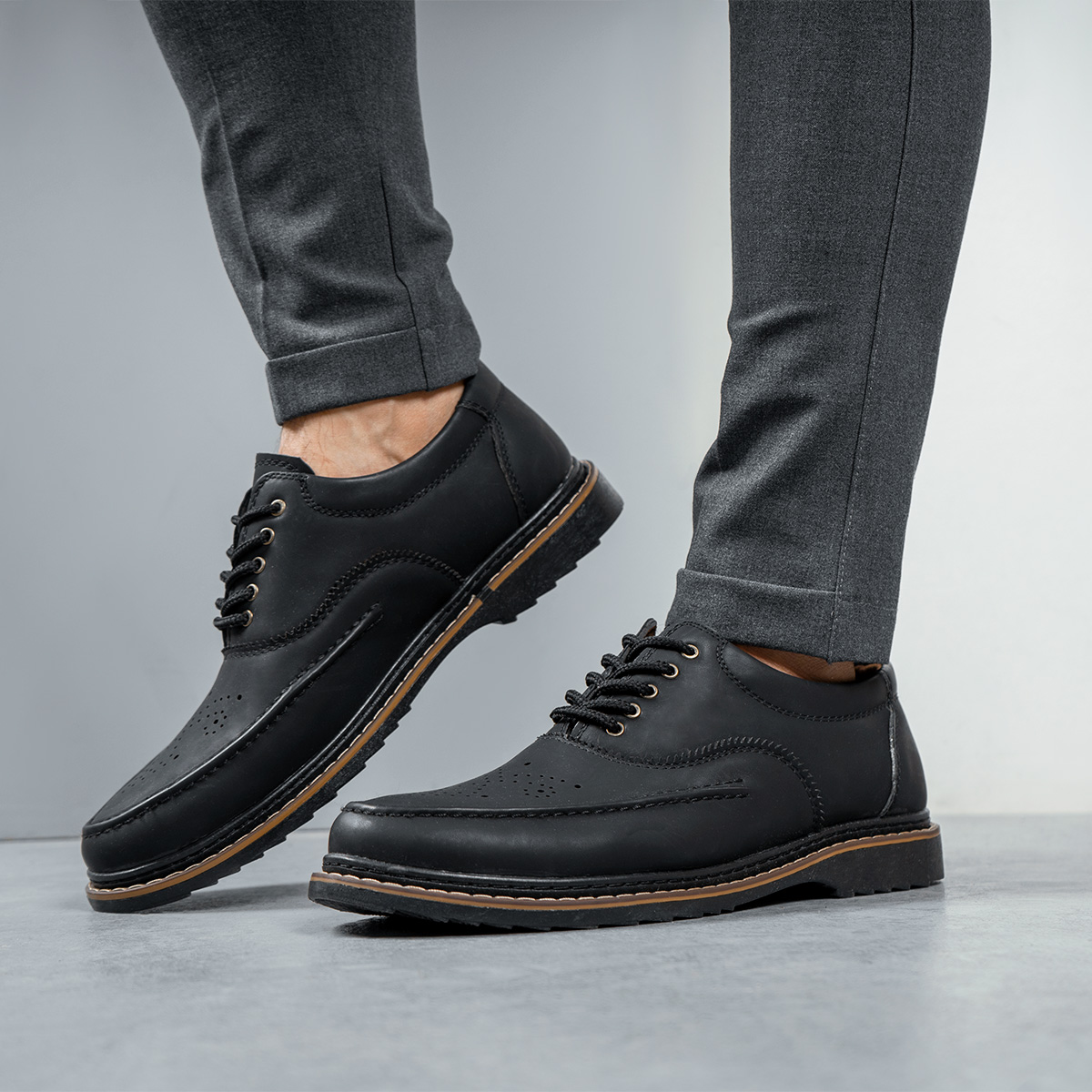 کفش مردانه مشکی مدل sevik