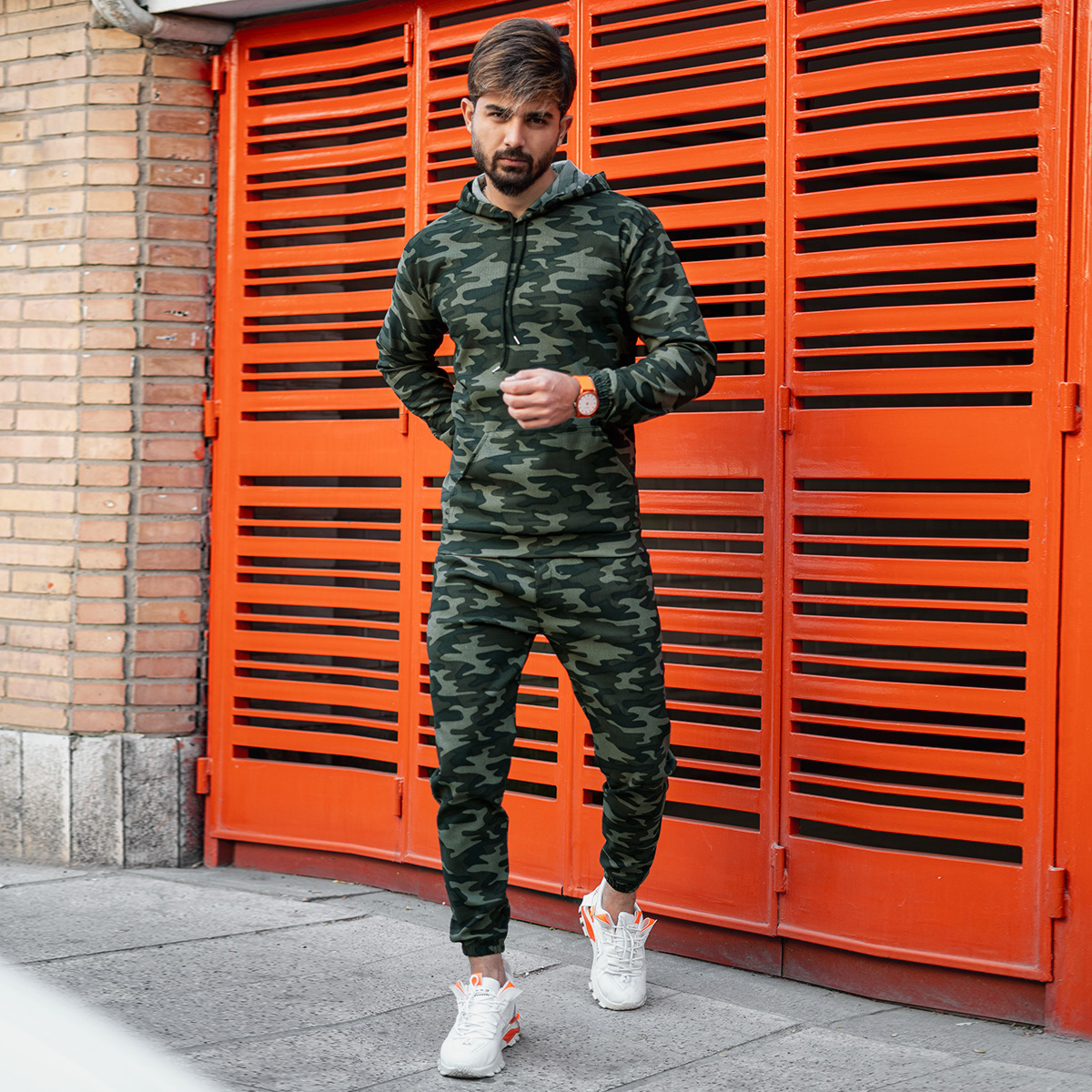 ست چریکی مردانه سبز مدل was