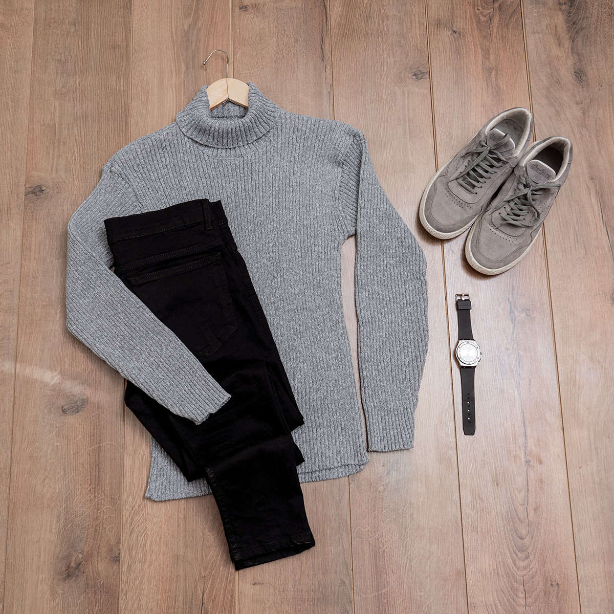 پلیور بافت یقه اسکی مردانه مدل arka