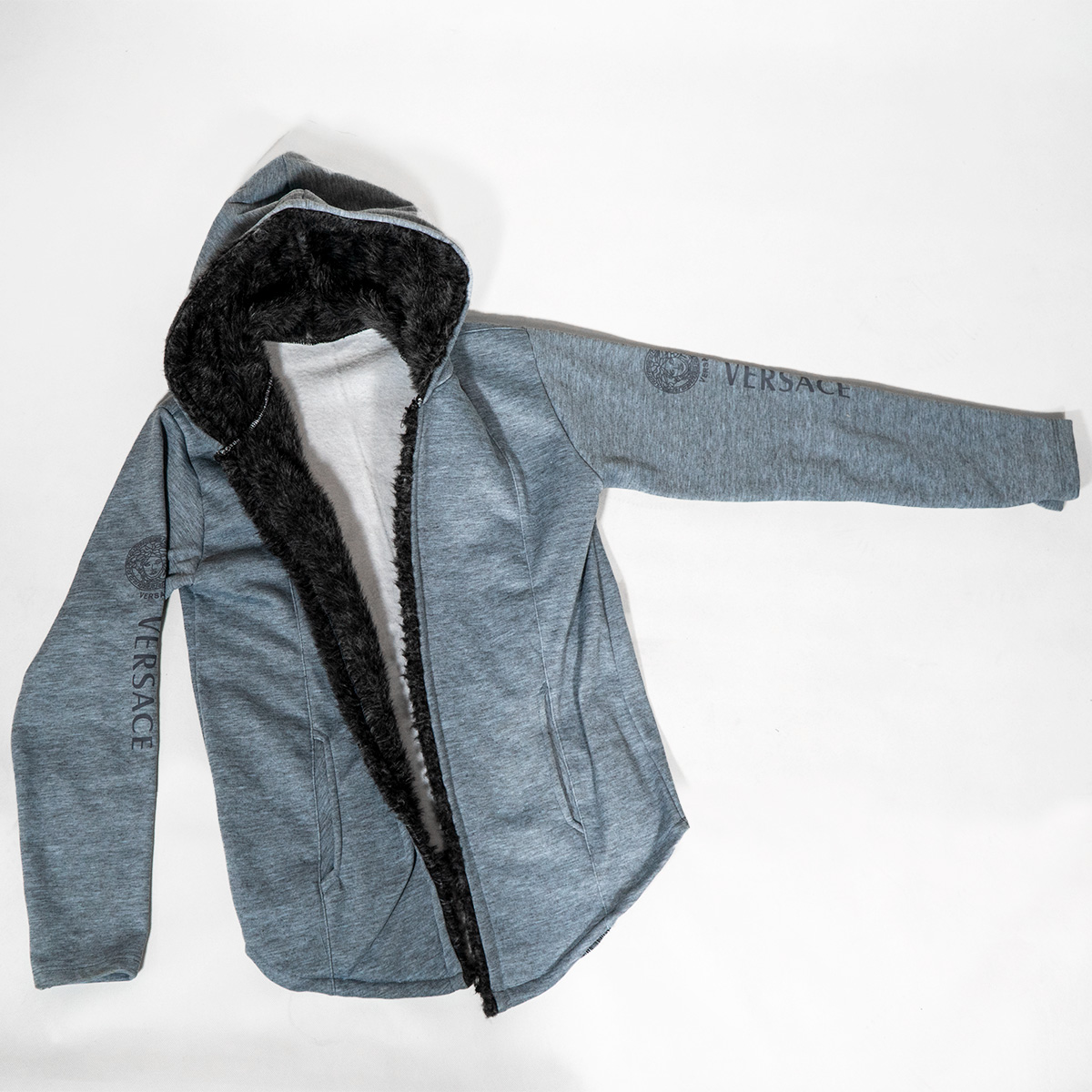 شنل مردانه ورساچه طوسی تیره مدلsogi