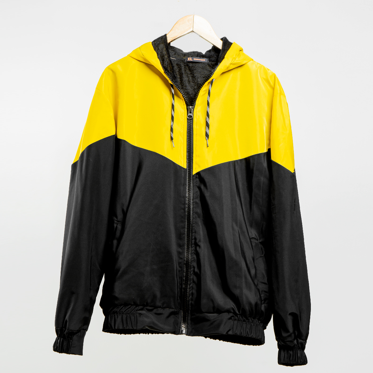 کاپشن مردانه مشکی زرد مدل K64