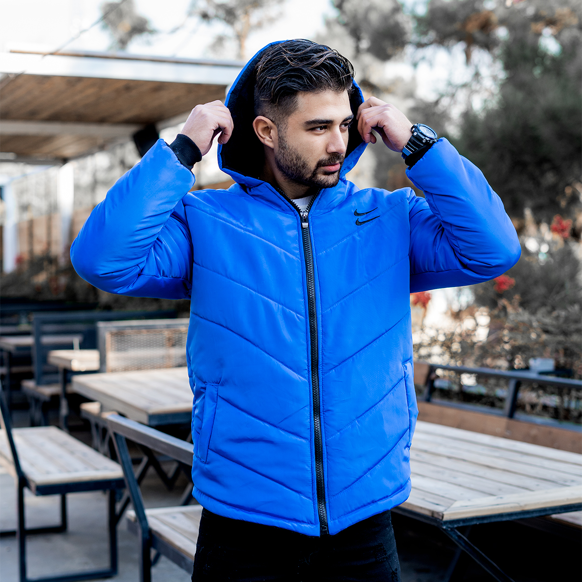 کاپشن دونایک آبی مردانه مدل PANORA