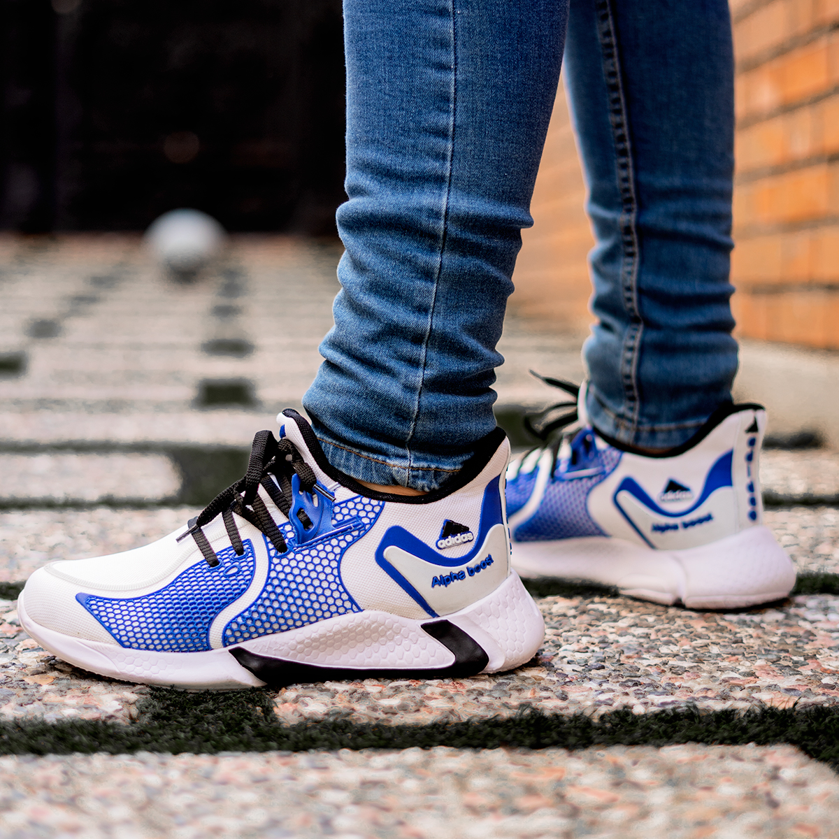 کفش ورزشی مردانه سفید آبی مدل Arang