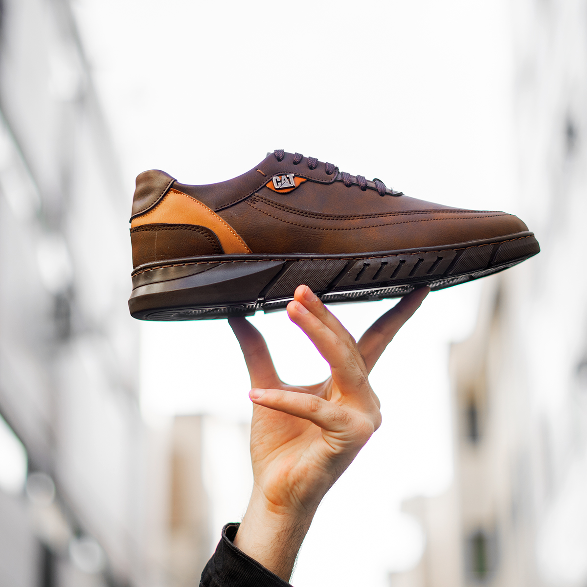کفش تخت CAT مردانه قهوه ای مدل Bardin