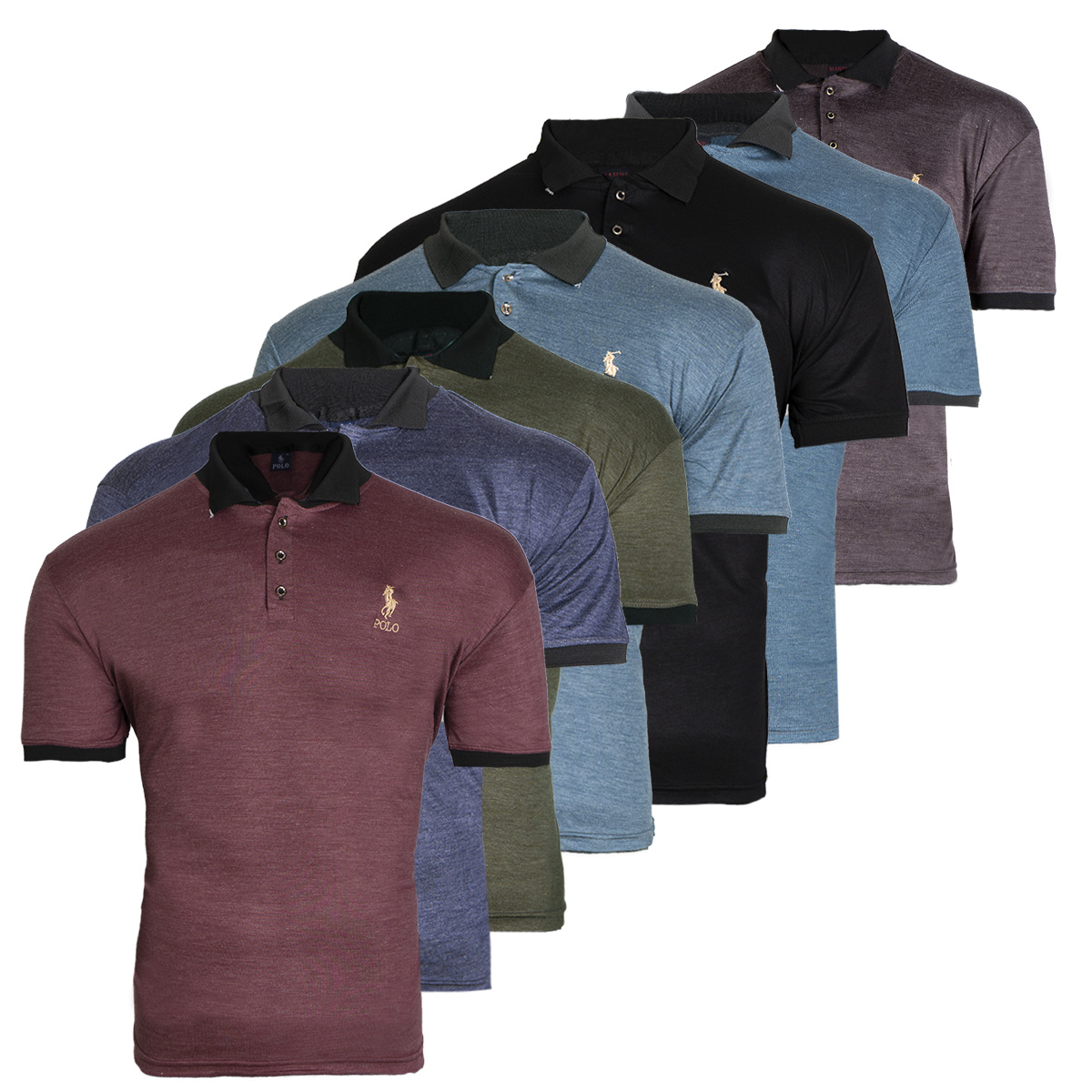 تیشرت Polo مشکی مردانه مدل kemil