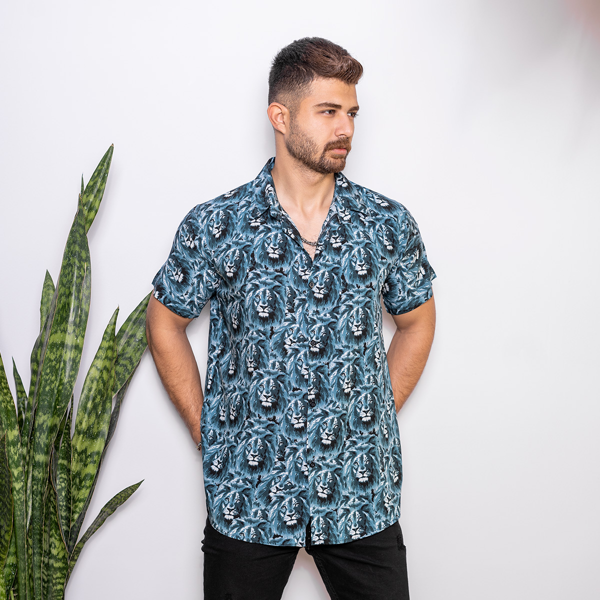 پیراهن هاوایی مردانه مدل Ropi