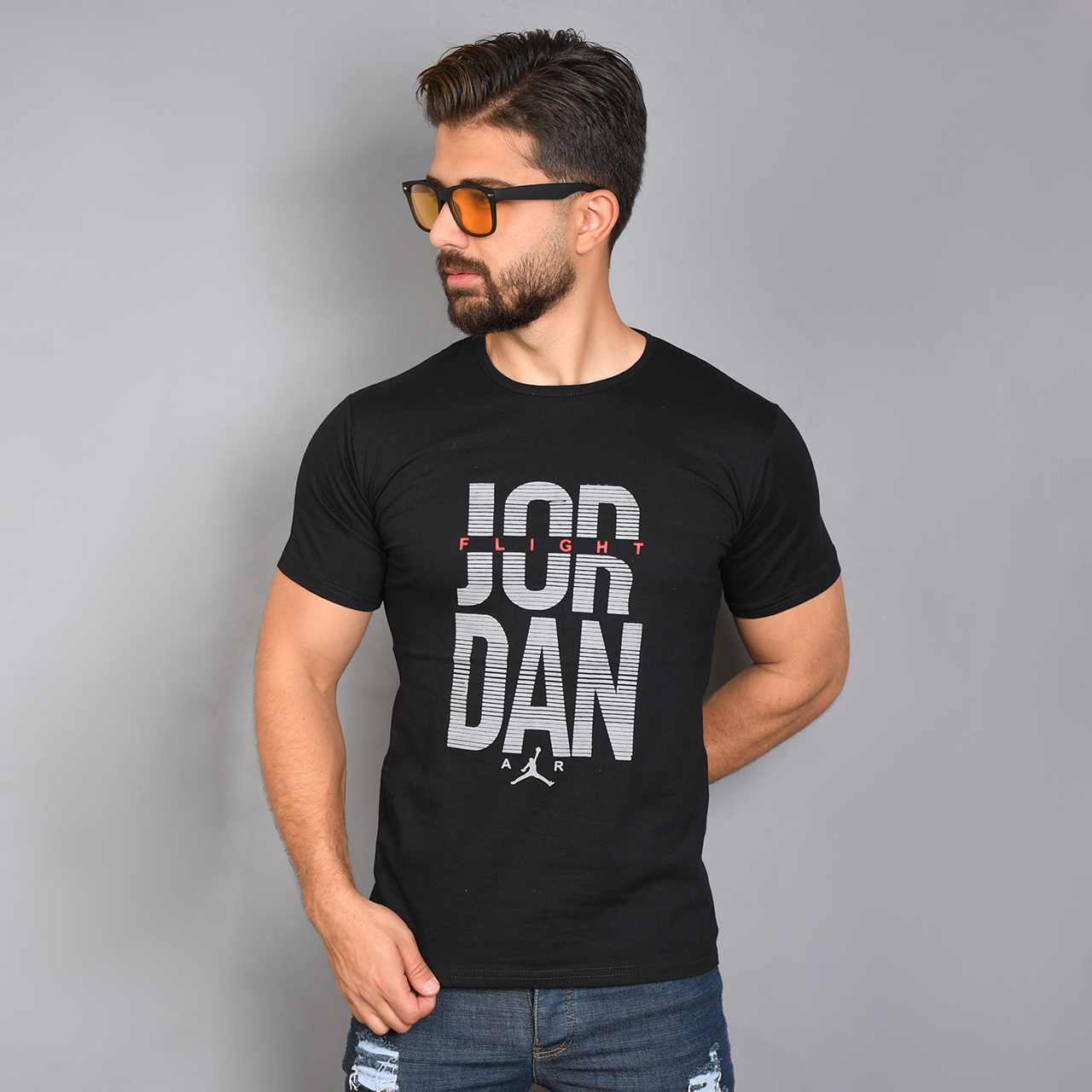 تیشرت مردانه مشکی (T) مدل Jordan