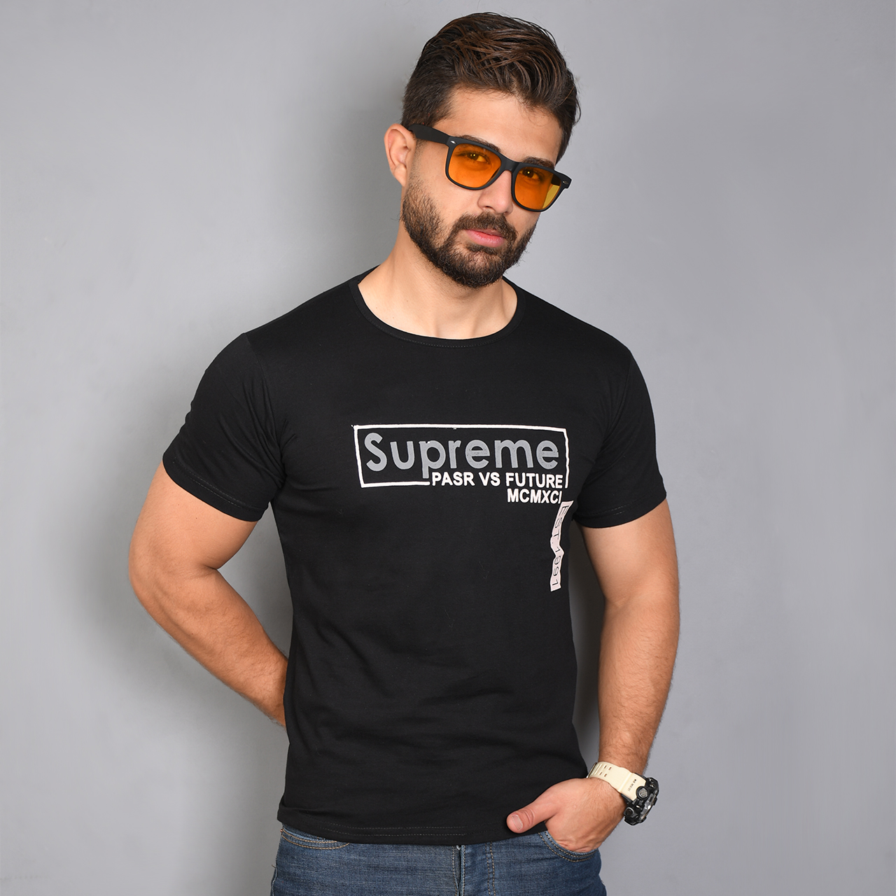 تیشرت (T) مردانه مشکی مدل N52