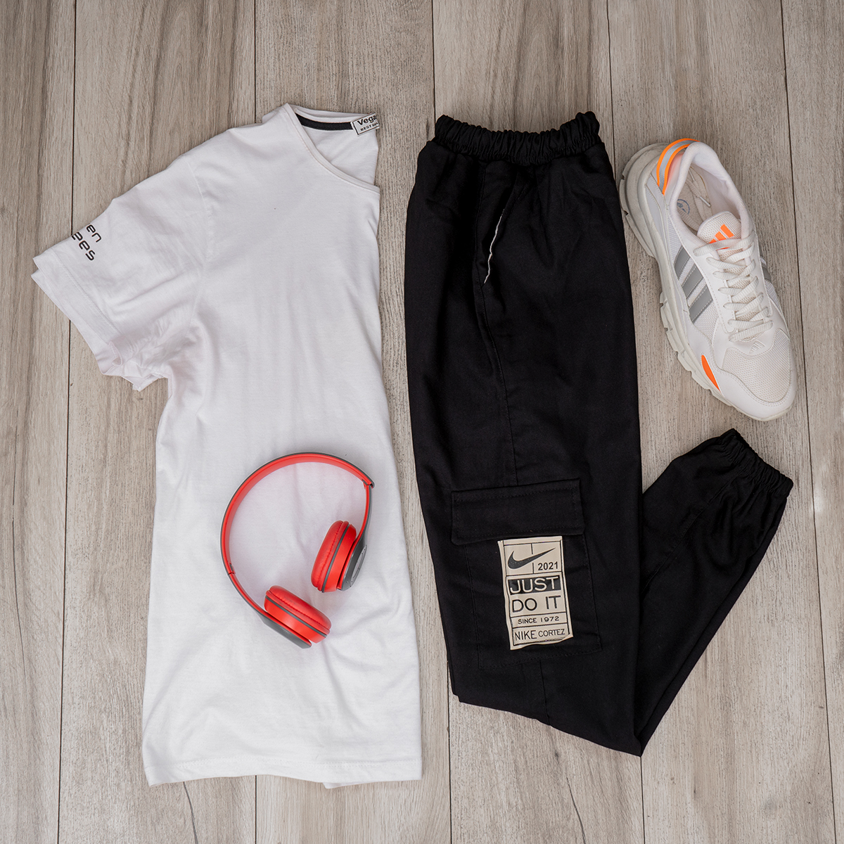 شلوار اسلش بنددار مشکی چهارجیب مدل 68