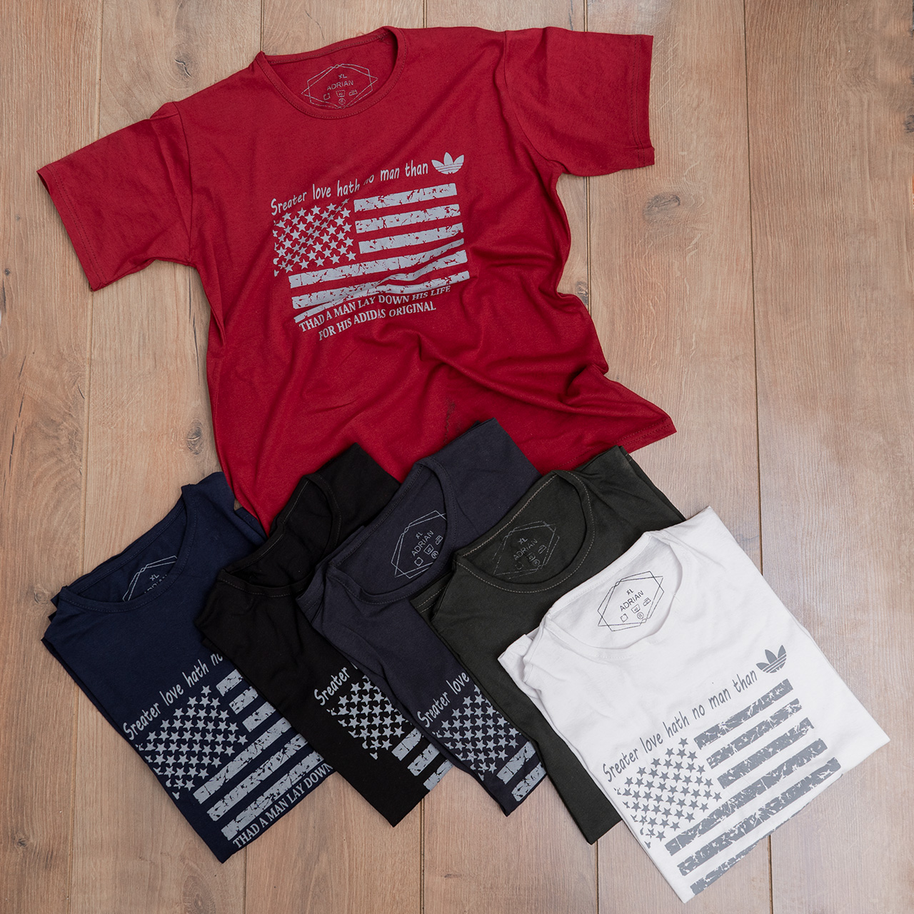 تیشرت مردانه سرمه ای(T) مدل Amrika