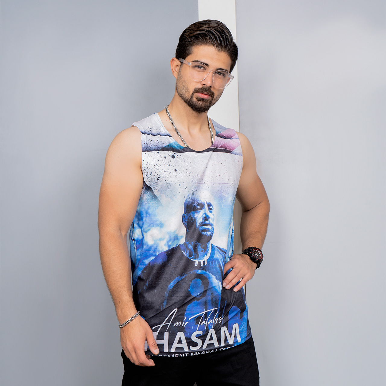 رکابی (T) مردانه طرح تتلو مدل Ghasam