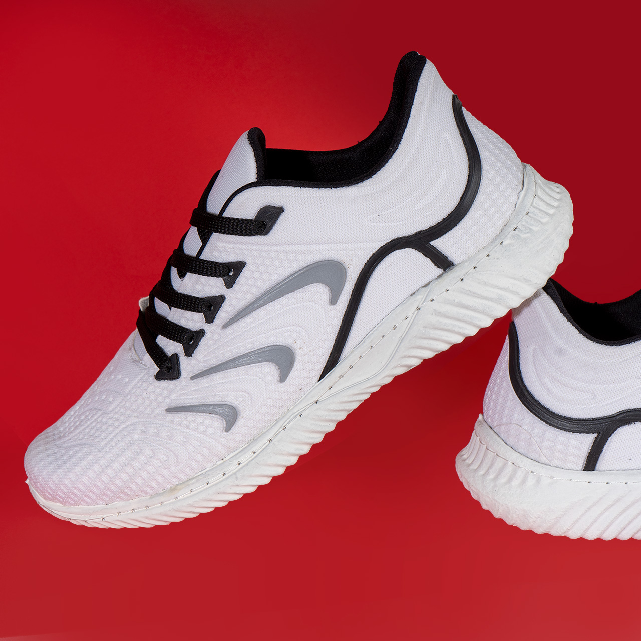 کفش ورزشی سفید طوسی مردانه مدل R76