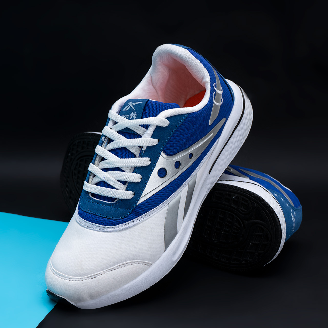 کفش ورزشی ریبوک سفید آبی مردانه مدل 25CC