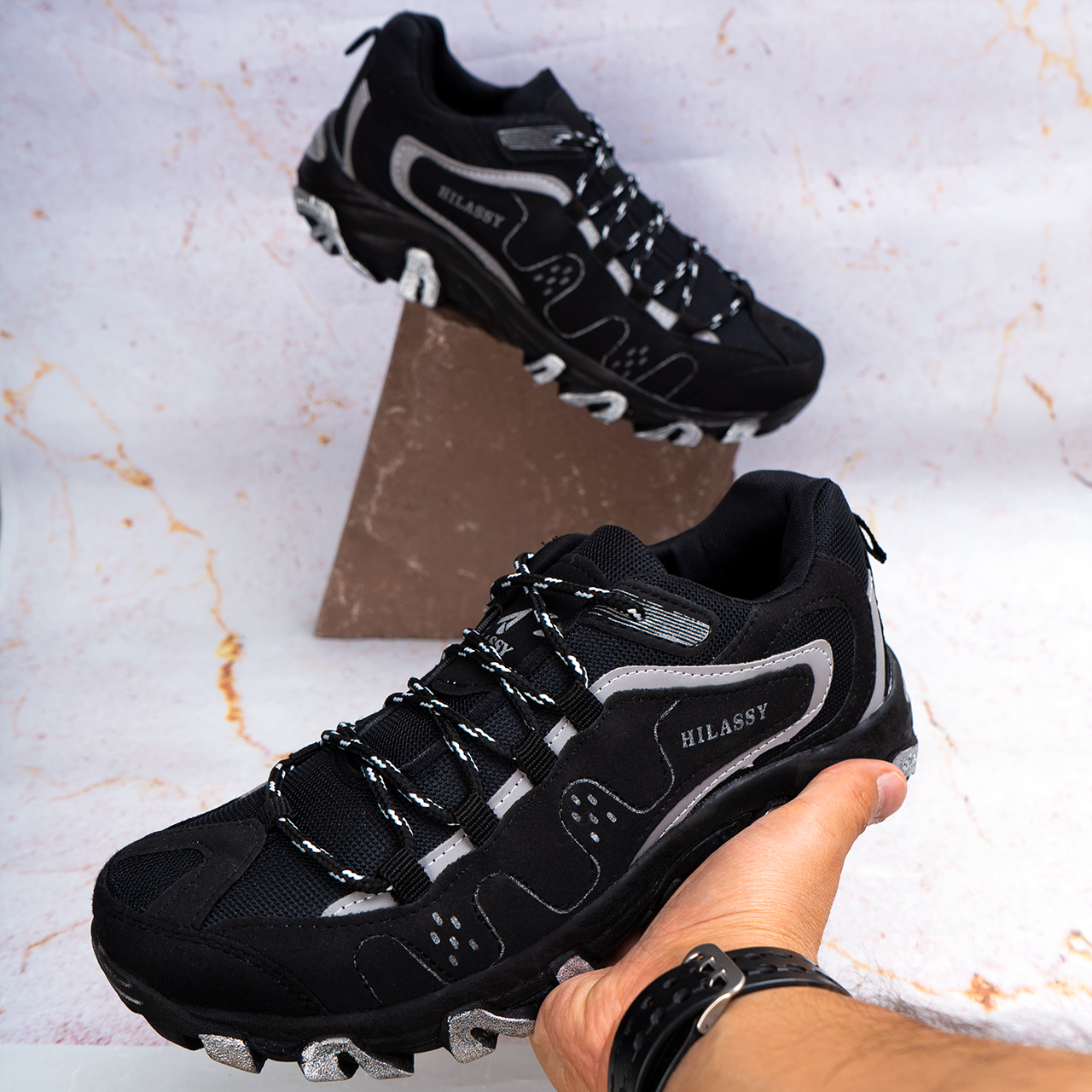 کفش ورزشی مردانه HILASSY مشکی مدل F53