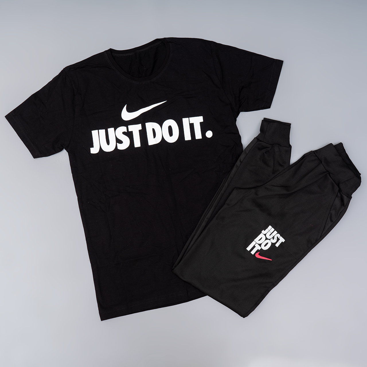 ست تیشرت شلوار مشکی مردانه مدلX182