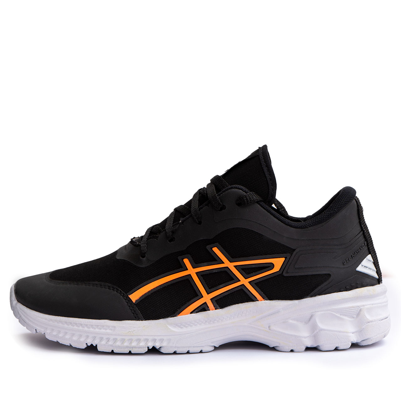 کفش ورزشی مشکی نارنجی زیره سفید مردانه مدل Rail