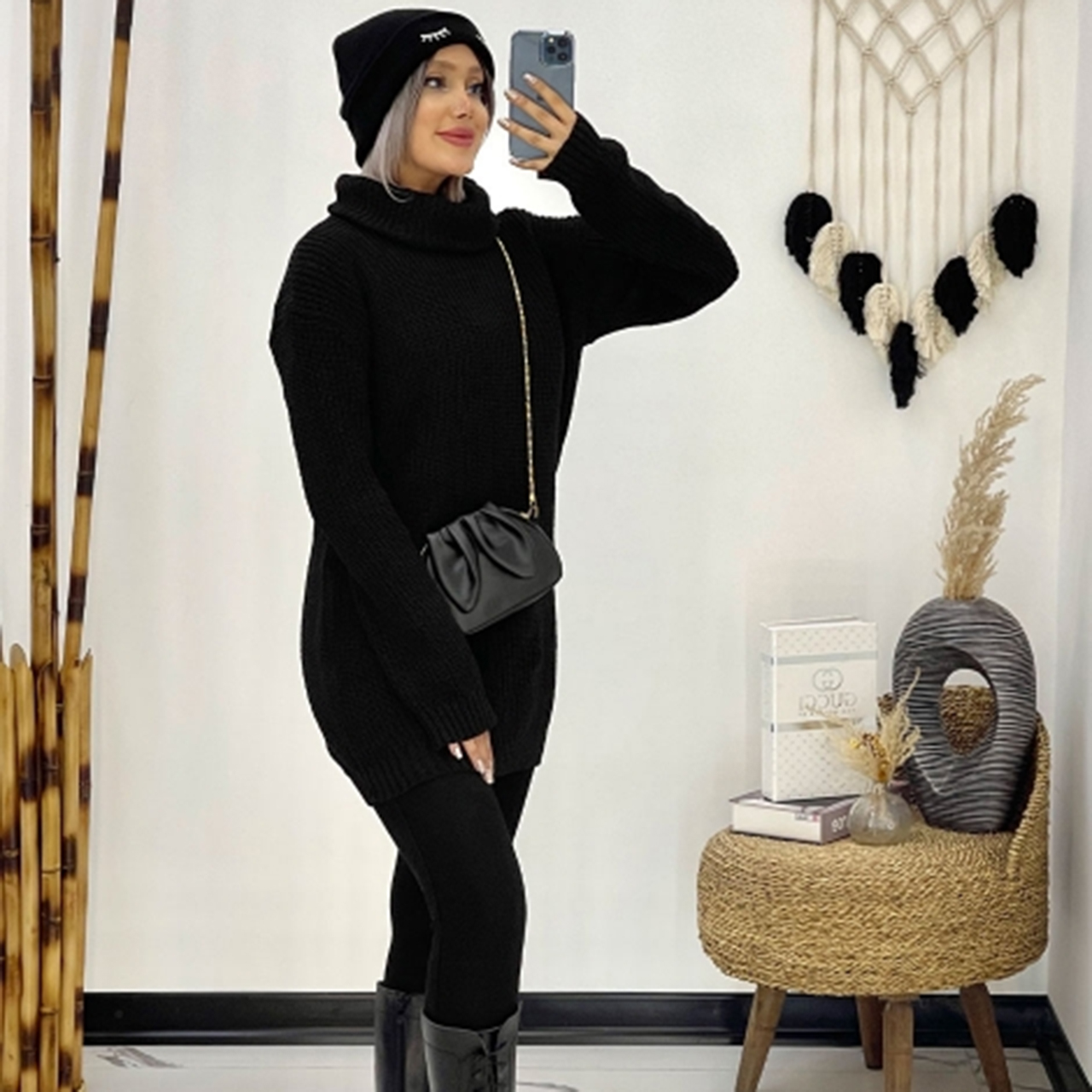 بافت دخترانه مشکی مدل elsa