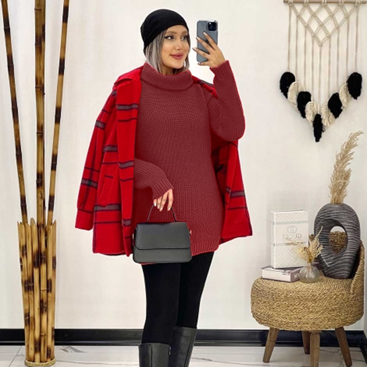 بافت دخترانه زرشکی مدل elsa