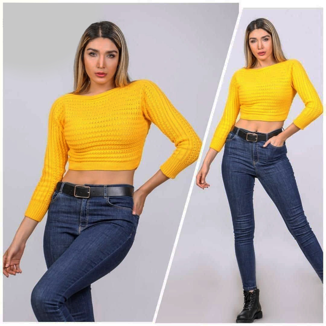 نیم تنه دخترانه زرد مدل Bita