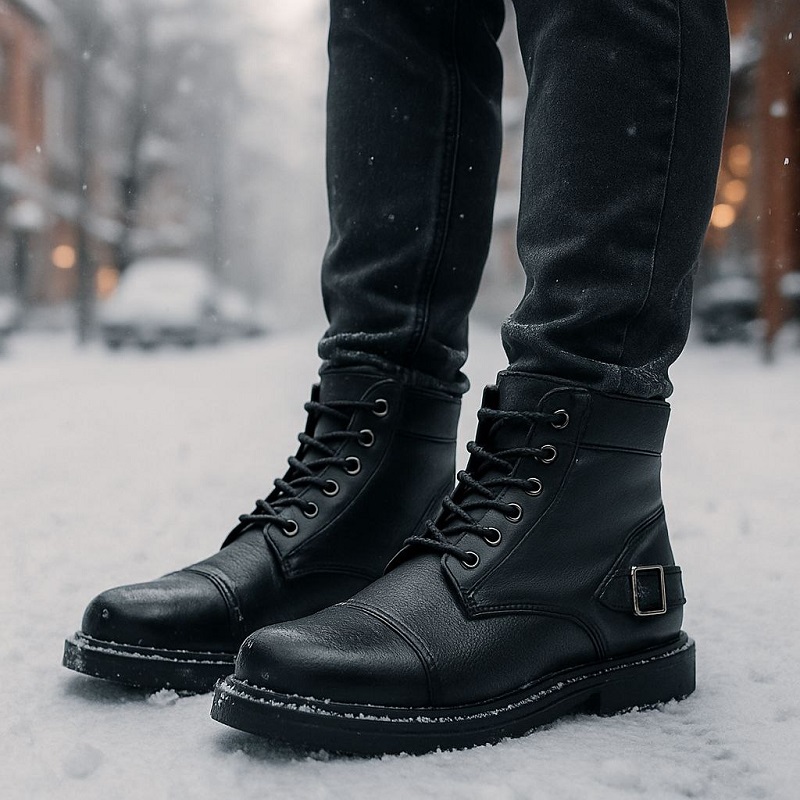 نیم بوت مردانه مشکی مدل Farnod