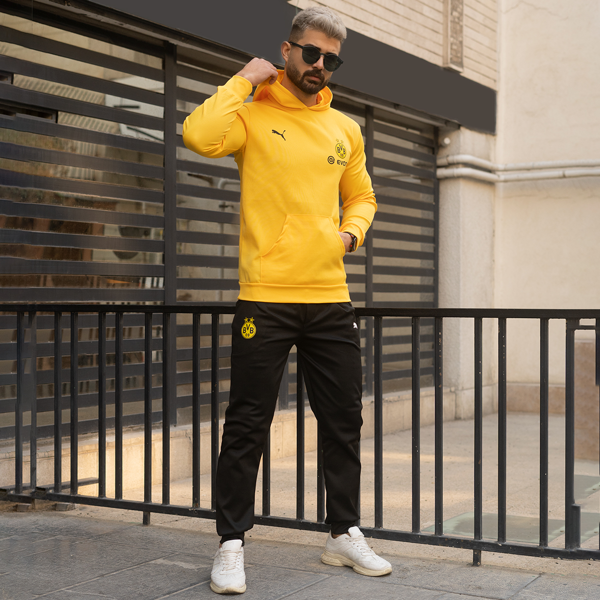 ست هودی شلوار Dortmund مردانه مدل Takin