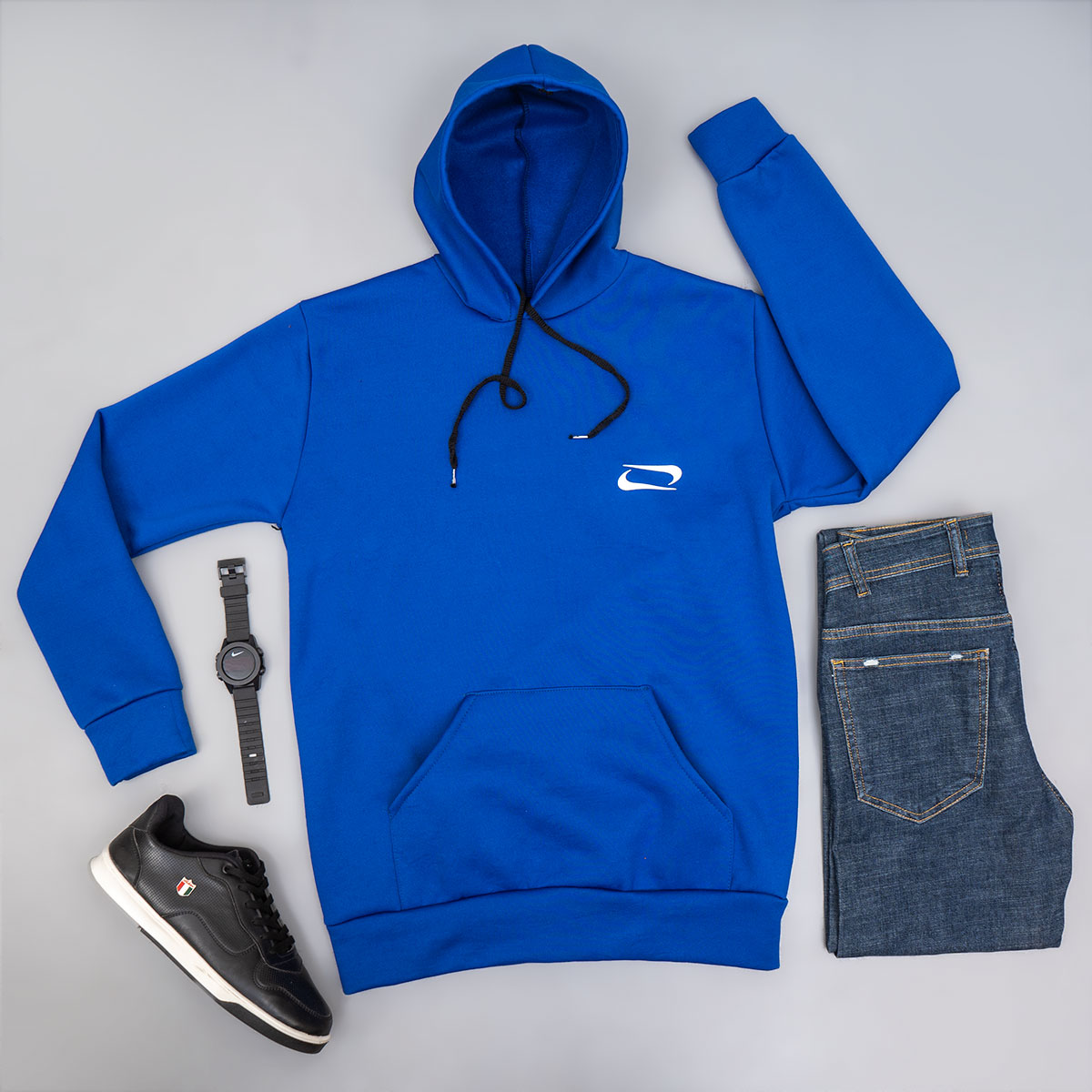 هودی مردانه نایک آبی مدل Zanko