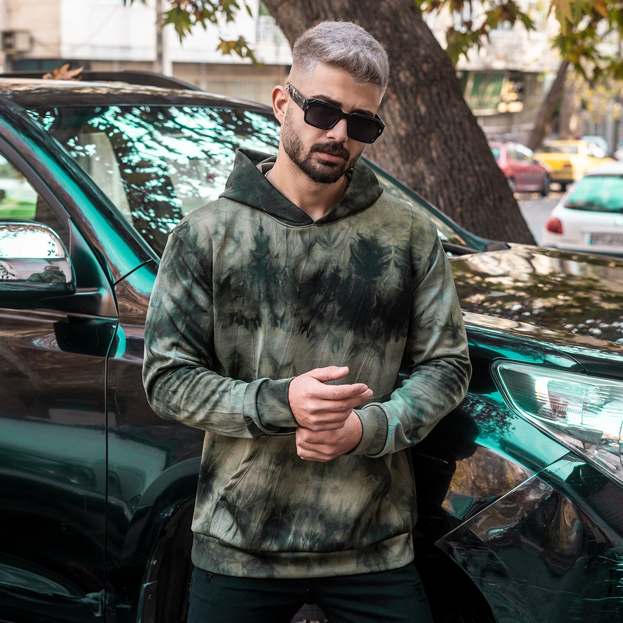 هودی مردانه سبز مدل Barisan