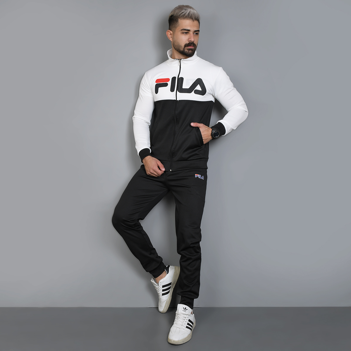 ست سوییشرت شلوار Fila سفید مدلHamin