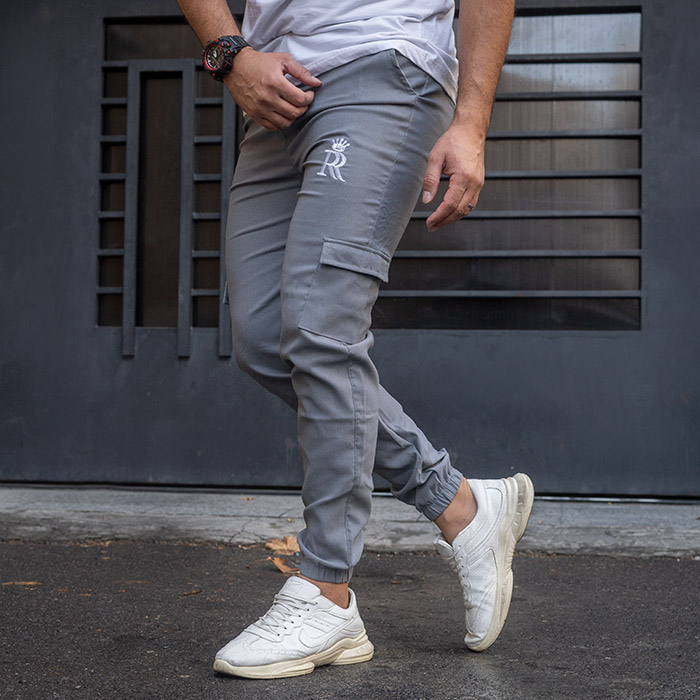 شلوار اسلش طوسی مردانه مدل R15