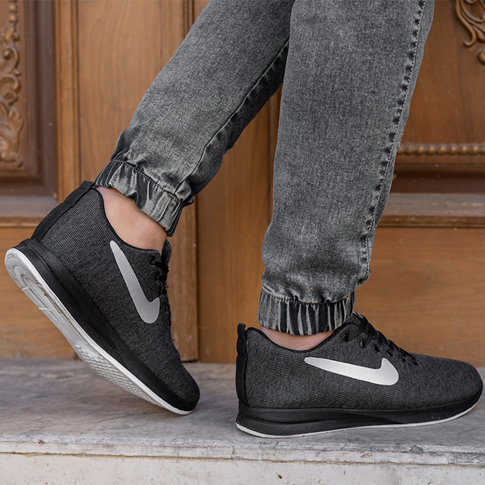 کفش مردانه ذغالی نایک مدل Milano