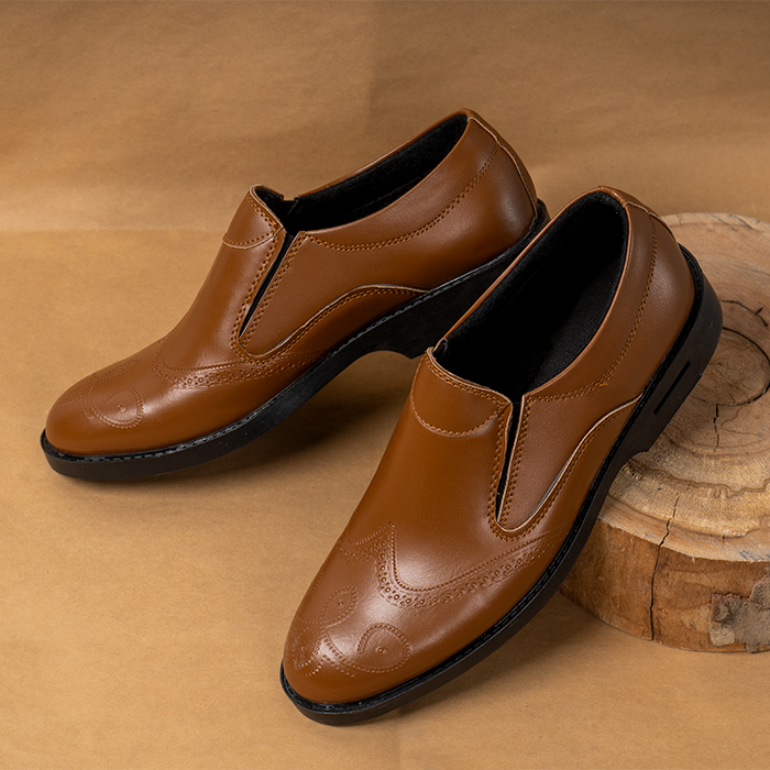 کفش رسمی مردانه عسلی مدل Nivano
