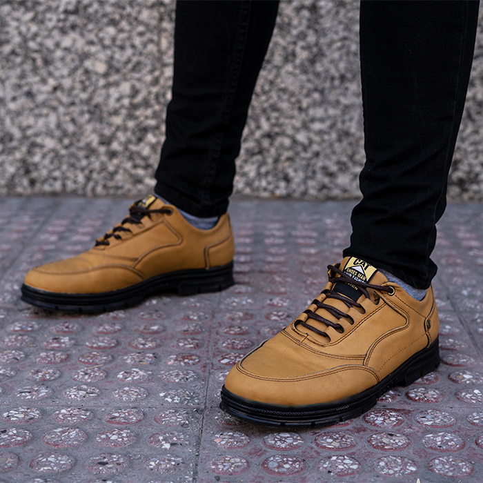 کفش مردانه CAT خردلی مدل Galin