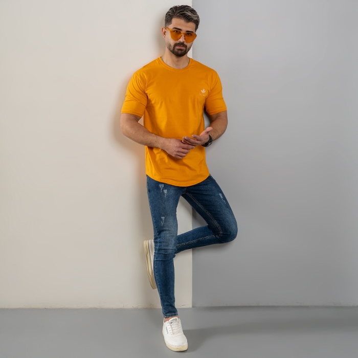 تیشرت مردانه خردلی مدل Canada