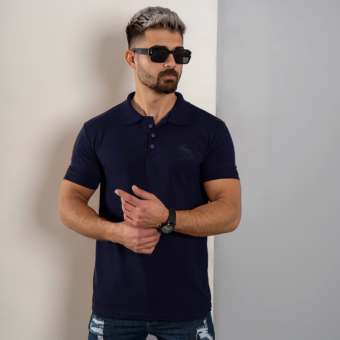 تیشرت مردانه سرمه ای مدل burberry