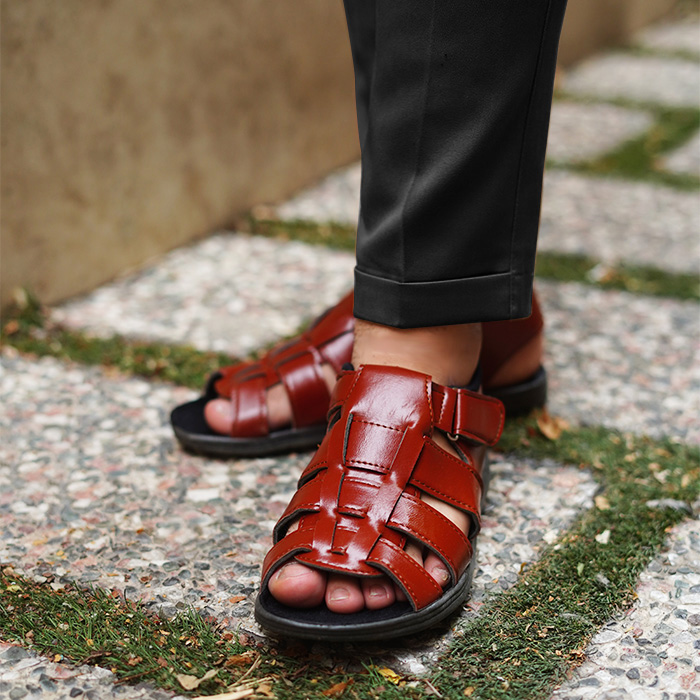 صندل عسلی مردانه مدل Amir