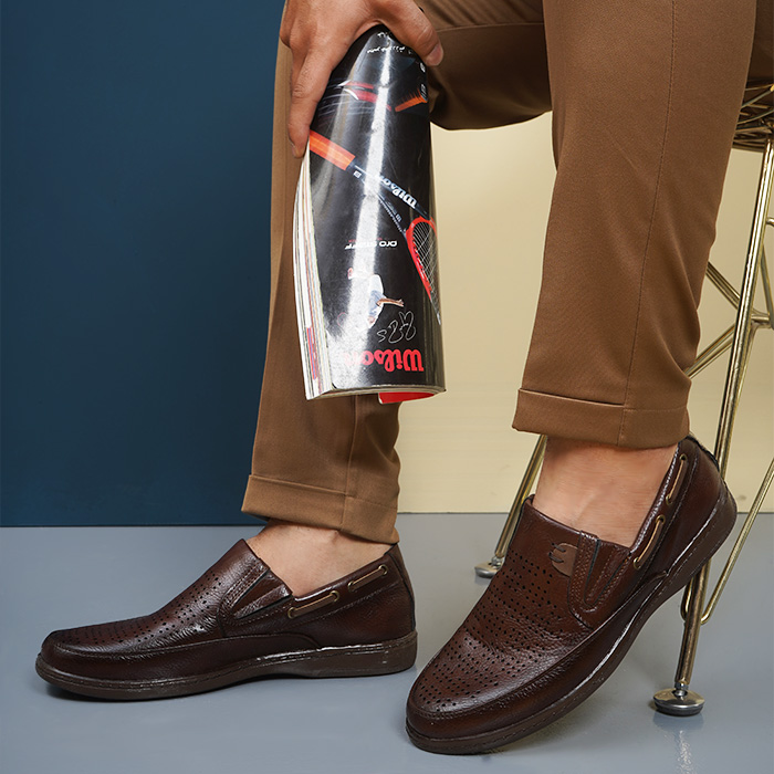 کفش کالج مردانه قهوه ای مدل Ariano