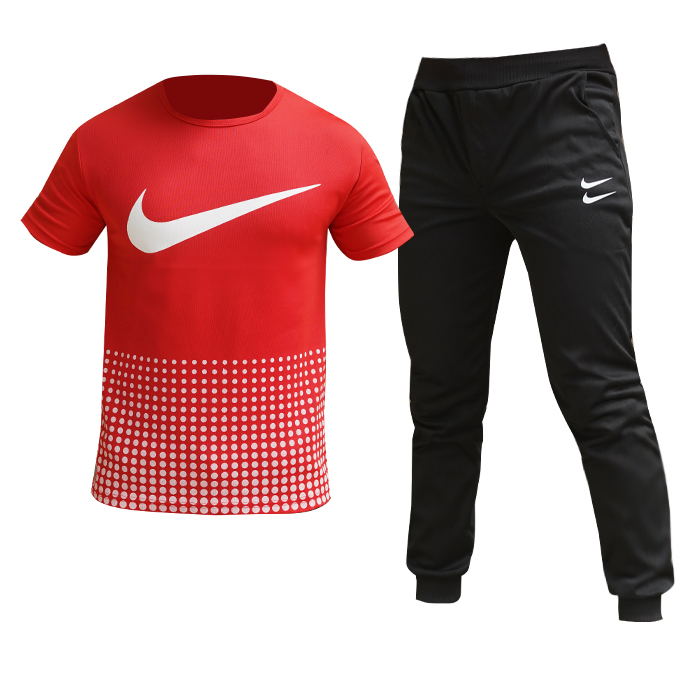 ست تیشرت شلوار Nike مردانه قرمز مدل Hesam