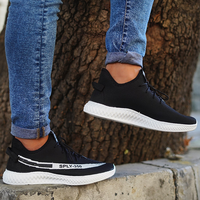 کفش ورزشی SPLY350 مشکی زیره سفید مردانه مدلYogi