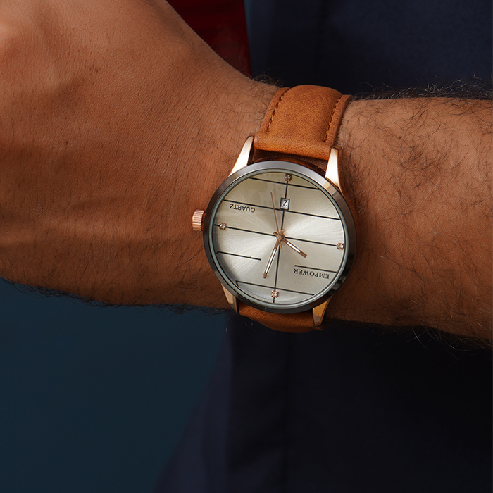 ساعت مچی عسلی empower مدل Quartz