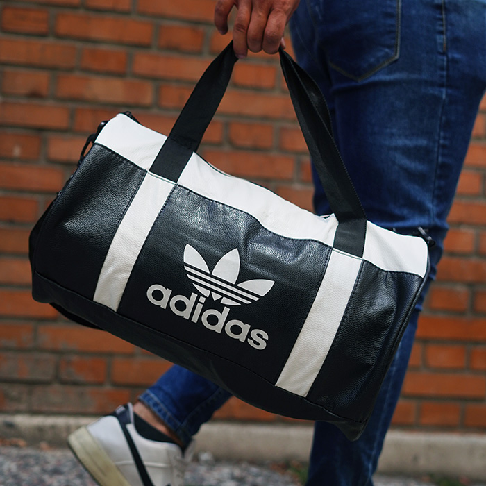 ساک ورزشی آدیداس مشکی سفید مدل Soren
