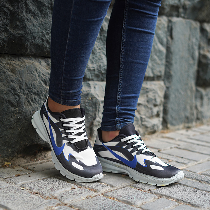 کفش ورزشی (T) آبی سفید نایک مردانه مدل 1002